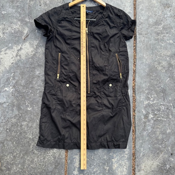 French Connection black dress with zipper front and pockets size 12 - Picture 7 of 7